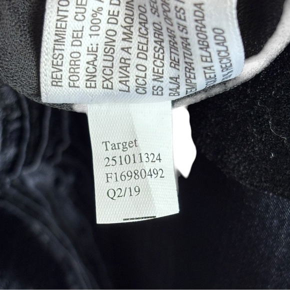 ANNA SUI x TARGET DROP WAIST INKY BLUE BLACK COQUETTE VELVET LACE SHIFT DRESS - Picture 13 of 14